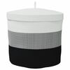 vidaXL Storage Basket with Lid White and Black Ø40x35 cm Cotton