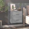 vidaXL Wall-mounted Bedside Cabinets 2 pcs Grey Sonoma