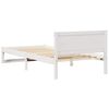 vidaXL Bed Frame with Headboard White 90 x 200 cm Solid Pine Wood