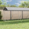 vidaXL Outdoor Dog Kennel with Roof Silver 2x14x2.5 m Galvanised Steel