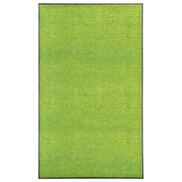 vidaXL Doormat Washable Green 90x150 cm