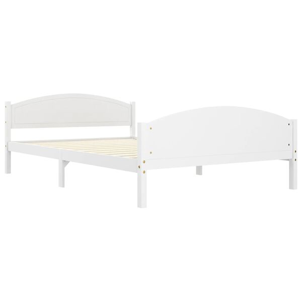 vidaXL Bed Frame without Mattress White Solid Wood Pine 160x200 cm