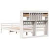 vidaXL Bookcase Bed without Mattress White 135x190 cm Double Solid Wood Pine