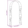 vidaXL Garden Arch Floral Black 115 x 37 x 231 cm