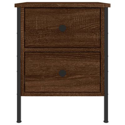 vidaXL Bedside Cabinet Brown Oak 40x42x50 cm Engineered Wood