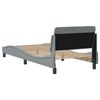 vidaXL Bed Frame "Dover" Light Grey 90x190 cm Single Fabric