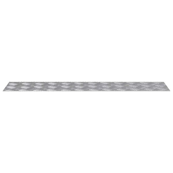 vidaXL Stair Tread Rectangular 4 pcs Silver 90 x 20 cm Aluminium