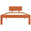 vidaXL Bed Frame with Headboard Wax Brown 90 x 200 cm Solid Pine Wood
