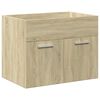 vidaXL Bathroom Sink Cabinet with Built-in Basin Sonoma Oak