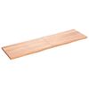 vidaXL Wall Shelf Light Brown 180x50x(2-4) cm Treated Solid Wood Oak
