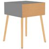 vidaXL Bedside Cabinet Grey 40x40x56 cm Engineered Wood