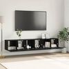 vidaXL TV Cabinet Set 3 pcs Black 60 x 30 x 30 cm Engineered Wood