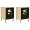 vidaXL Bedside Cabinet BREMEN 2 pcs Sonoma Oak 36 x 33 x 50 cm