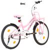 vidaXL Kids Bike with Front Carrier 20 inch Pink and Black