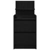vidaXL Bedside Cabinet with 2 Drawers Black 38x34x80 cm
