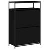 vidaXL Shoe Cabinet Black 75x34x112 cm Engineered Wood