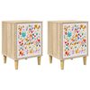 vidaXL Bedside Cabinet MAINZ 2 pcs Sonoma Oak 36 x 33 x 50 cm