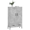 vidaXL Highboard Concrete Grey 69.5x31x115 cm Engineered Wood