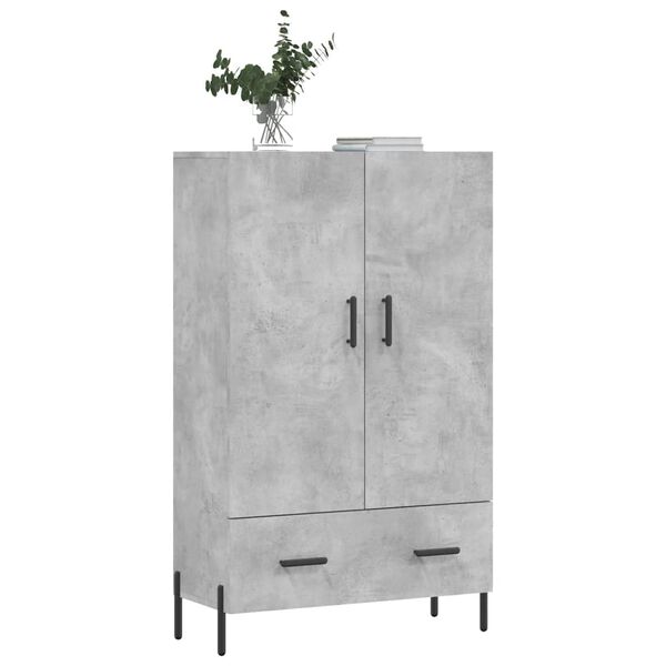 vidaXL Highboard Concrete Grey 69.5x31x115 cm Engineered Wood