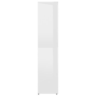 vidaXL Shoe Cabinet High Gloss White 80x39x178 cm Chipboard