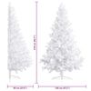 vidaXL Artificial Half Pre-lit Christmas Tree with Ball Set White 210 cm
