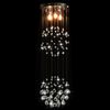 vidaXL Ceiling Lamp with Crystal Beads Silver Sphere 3 x G9 Bulbs