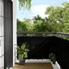 vidaXL Balcony Screen Black 90x1000 cm 100% Polyester Oxford