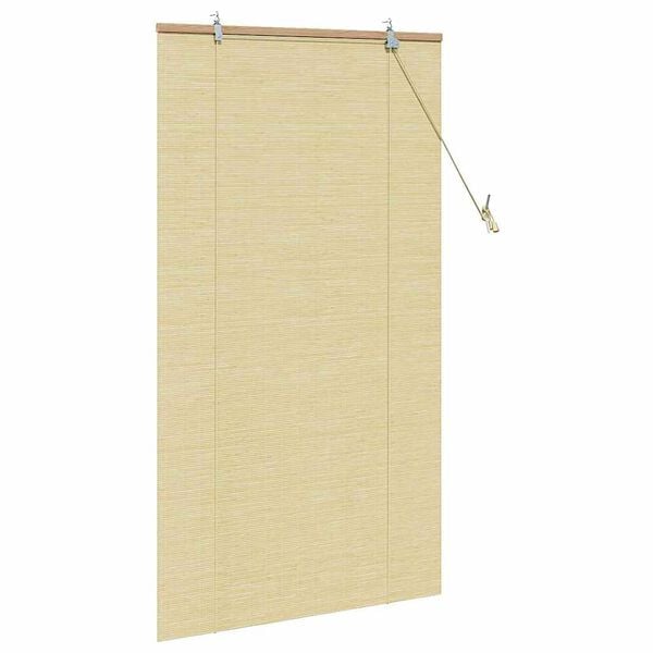 vidaXL Roller Blind with Curtains Manual Nature 90 x 160 cm Bamboo