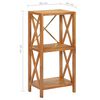 vidaXL 3-Tier Shelf 40x30x87 cm Solid Oak Wood