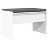 vidaXL Hall Bench with Cushion White 63 x 38 x 40 cm