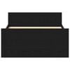 vidaXL Bed Frame without Mattress Black Oak 100x200 cm Engineered Wood