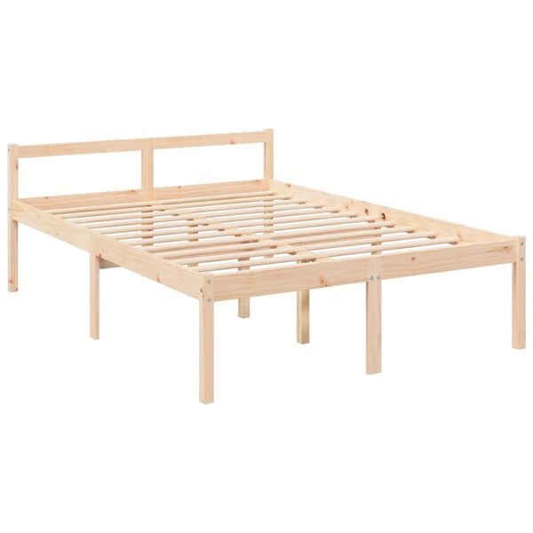 vidaXL Senior Bed without Mattress 140x190cm Solid Wood Pine