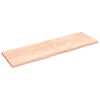 vidaXL Wall Shelf 200x60x(2-4) cm Untreated Solid Wood Oak