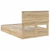 vidaXL Storage Bed with Drawer Sonoma Oak 120 x 200 cm Engineered Wood