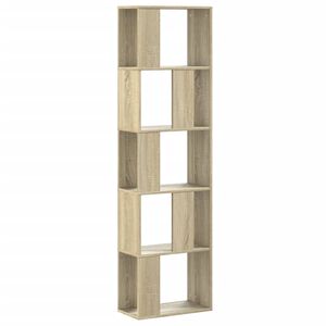 vidaXL Bookcase 5-Tier Sonoma Oak 45x23,5x162,5 cm Engineered Wood