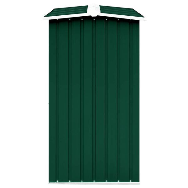 vidaXL Garden Log Storage Shed Galvanised Steel 330x92x153 cm Green