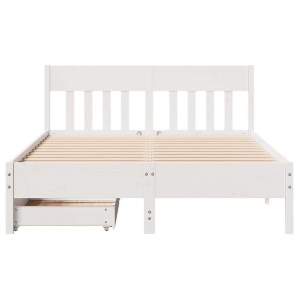 vidaXL Bed Frame without Mattress White 160x200 cm Solid Wood Pine