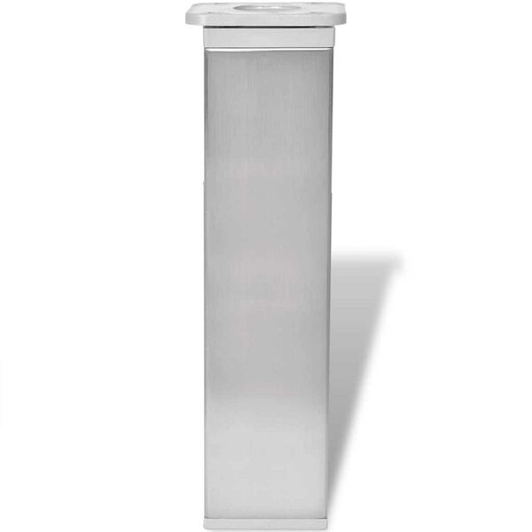 vidaXL Sofa Legs Height Adjustable 4 pcs Silver 38 x 38 x 180 mm Iron