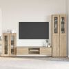 vidaXL TV Cabinet Set with Drawer with Door Sonoma Oak Engineered Wood