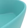 vidaXL Luxury Wash Basin with Overflow Matt Light Green 36x13 cm Ceramic