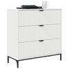vidaXL Sideboard with Drawer White 79.5 x 33 x 82 cm Engineered Wood