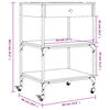 vidaXL Kitchen Trolley Smoked Oak 60x48x89.5 cm Engineered Wood