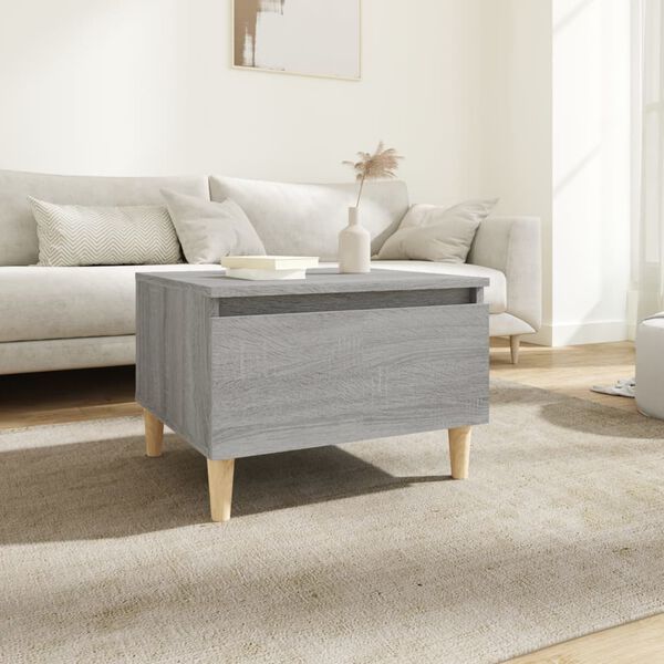 vidaXL Side Table Grey Sonoma 50x46x35 cm Engineered Wood