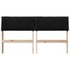 vidaXL Upholstered Headboard Black 150 cm Solid Pine Wood