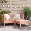 vidaXL Garden Sofa 2-Seater with Footstool Solid Wood Douglas