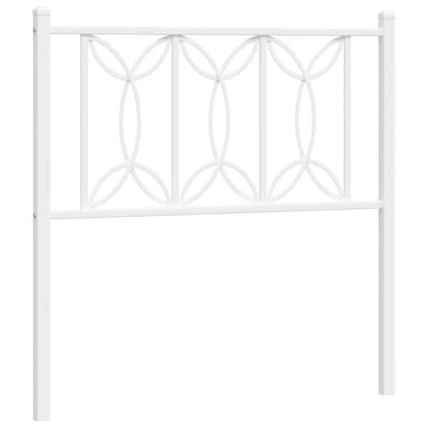 vidaXL Metal Replace Headboard White 90 cm