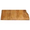 vidaXL Table Top 80x80x2.5 cm Live Edge Solid Wood Mango