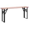 vidaXL Beer Bench Legs Black Powder-Coated Steel