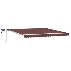 vidaXL Retractable Awning Brown 400 x 300 cm Fabric and Aluminium