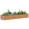 vidaXL Garden Raised Bed 320x80x45 cm Galvanized Steel Silver